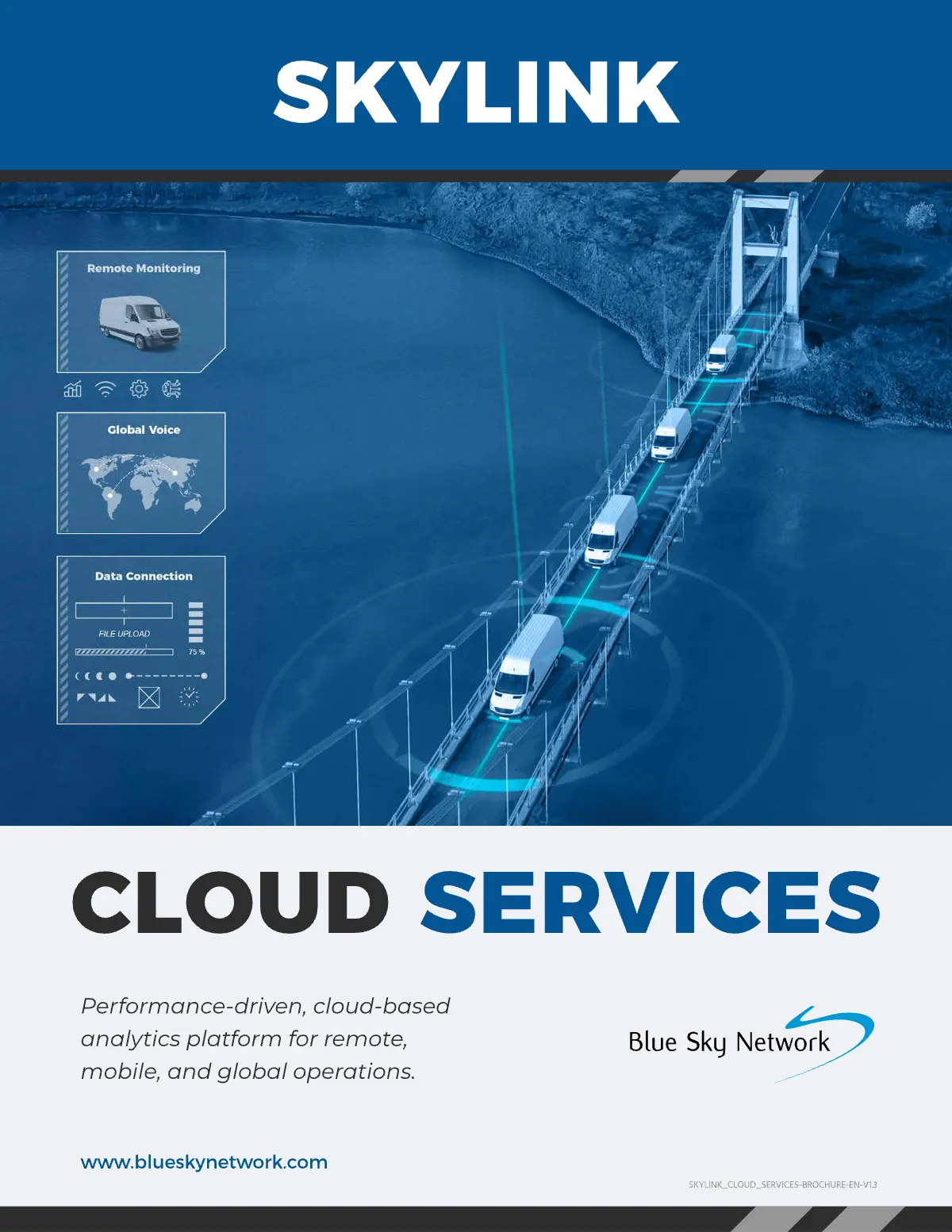The SkyLink Cloud Services brochure cover.