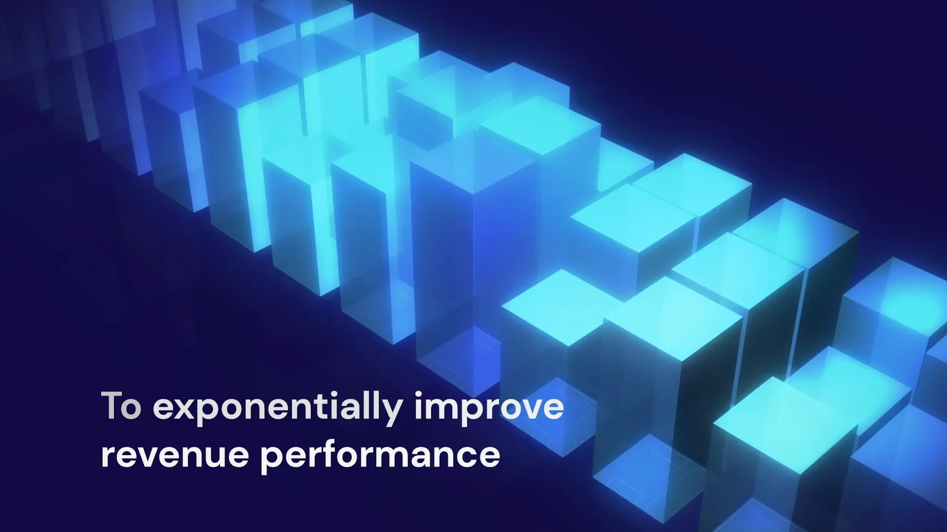 A cutdown frame: isometric cubes, headed to exponentially improve revenue performance