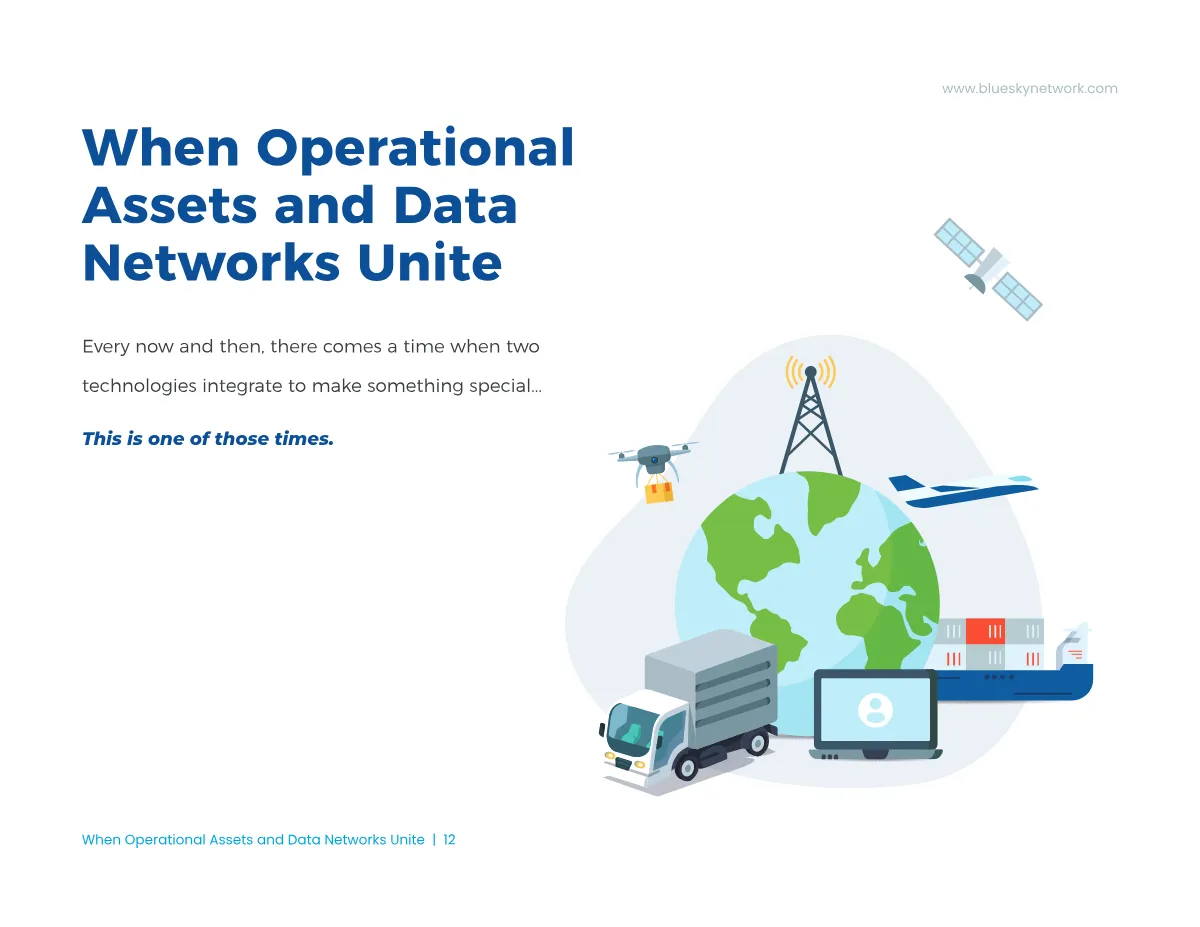 An ebook page headed When Operational Assets and Data Networks Unite.