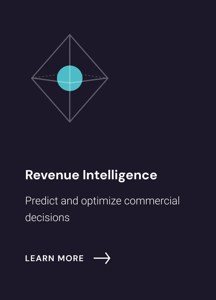 Revenue Intelligence suite card: predict and optimize commercial decisions